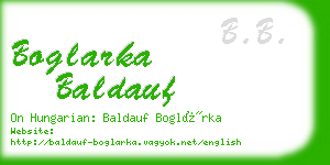 boglarka baldauf business card